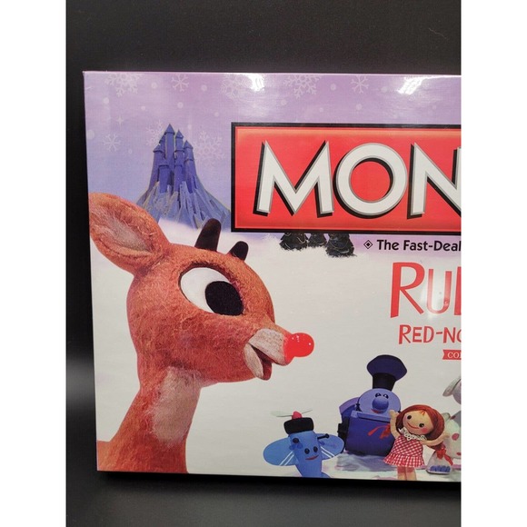 Rudolph Red Nosed Reindeer Monopoly Collectors Edition Hasbro 2012 USAOPOLY NOS - Picture 3 of 15